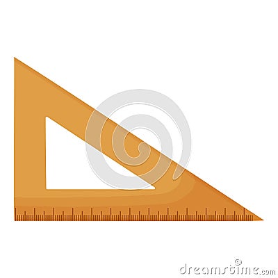 Angle ruler icon cartoon vector. Architect equipment Vector Illustration