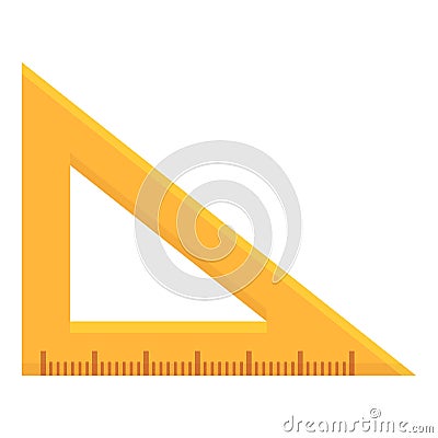 Angle ruler icon cartoon vector. Triangle line Stock Photo