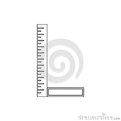 angle ruler icon. Element of measuring elements for mobile concept and web apps icon. Thin line icon for website design and Stock Photo