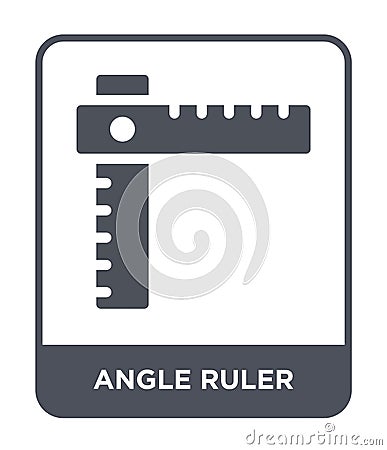 angle ruler icon in trendy design style. angle ruler icon isolated on white background. angle ruler vector icon simple and modern Vector Illustration