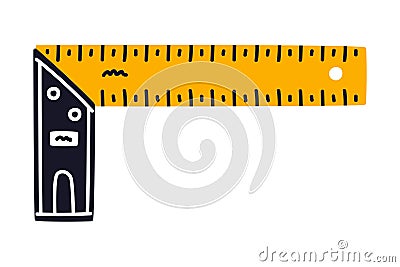 Angle Ruler for Measurement as Construction Tool Vector Illustration Stock Photo
