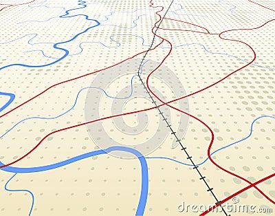 Angled map Vector Illustration