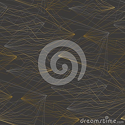 Angled sketch lines vector seamless pattern Vector Illustration