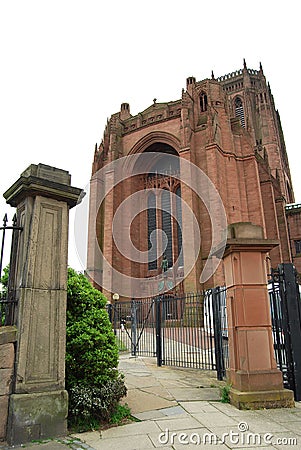 Anglican Cathedral in Liverpool Stock Photo