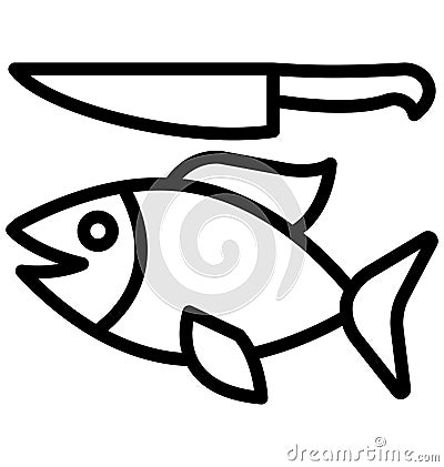Angling Isolated Vector Icon which can easily modify or edit Vector Illustration