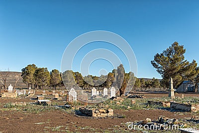 Anglo-Boer War cemetery in Sutherland in the Northern Cape Editorial Stock Photo