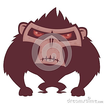 Angry Ape Vector Illustration