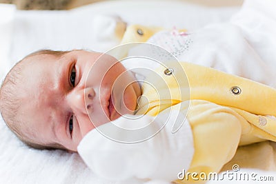 Angry baby Stock Photo