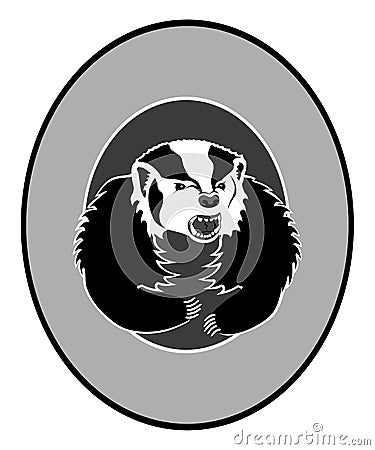 oval vector design Logo Vector Angry Stock 63253895 Badger Image: oval vector design Logo Vector Angry Stock 63253895 Badger Image: