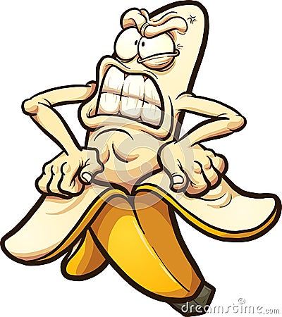 Angry banana Vector Illustration