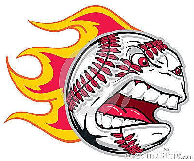 Angry Baseball Vector Illustration