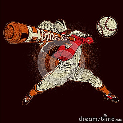 Angry baseball player Vector Illustration