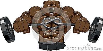 Angry bear head mascot Vector Illustration