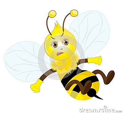 Angry bee Stock Photo