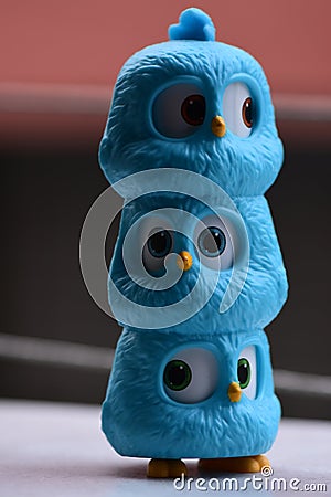 Angry birds blue toy. Animal, adorable Editorial Stock Photo