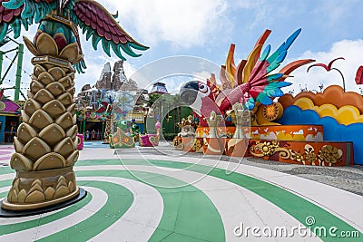 Angry birds carousel at the Skyworlds theme park in Genting highlands, Malaysia Editorial Stock Photo