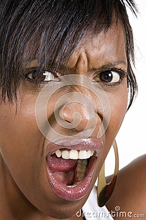 Angry Black Woman Stock Photo