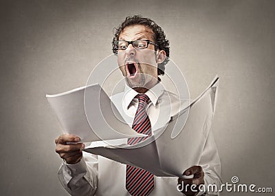 Angry boss Stock Photo