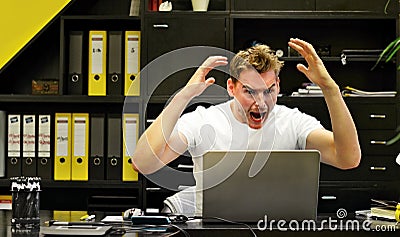 Angry boss Stock Photo