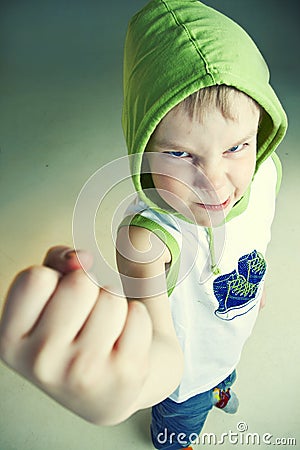 Angry boy Stock Photo