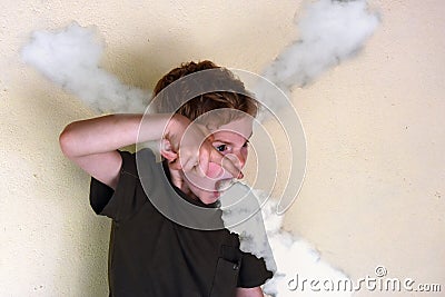 Angry boy Stock Photo