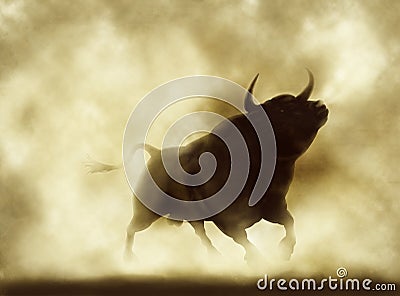 Angry bull Stock Photo