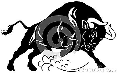 Angry bull Vector Illustration