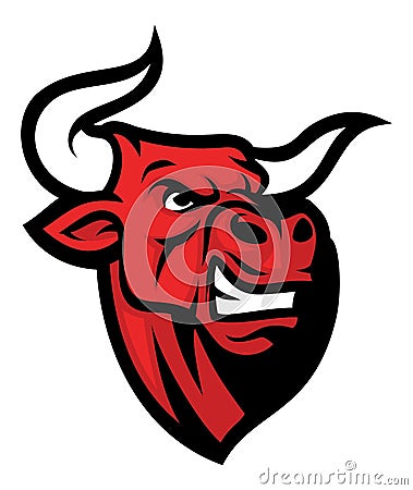 Angry bull head Vector Illustration