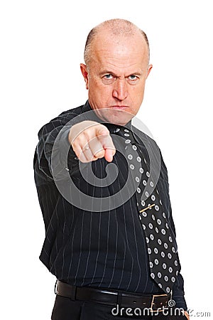 Angry business man Stock Photo