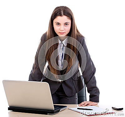 Angry business woman Stock Photo