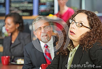 Angry Business Woman Stock Photo