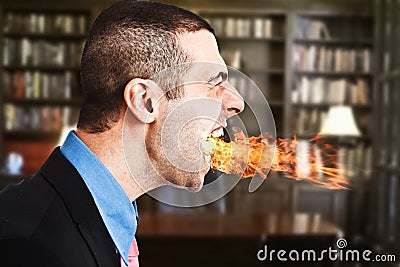 Angry businessman Stock Photo