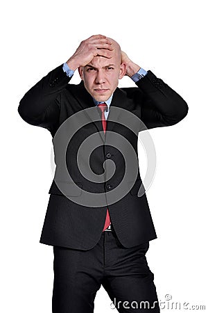 Angry businessman Stock Photo