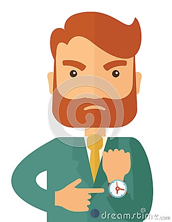 Angry businessman Vector Illustration