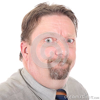 Angry businessman portrait Stock Photo