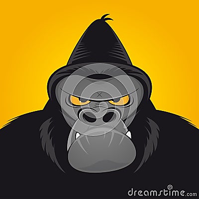 Angry cartoon gorilla Vector Illustration