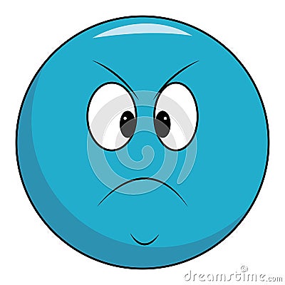 Angry chat emoticon Vector Illustration