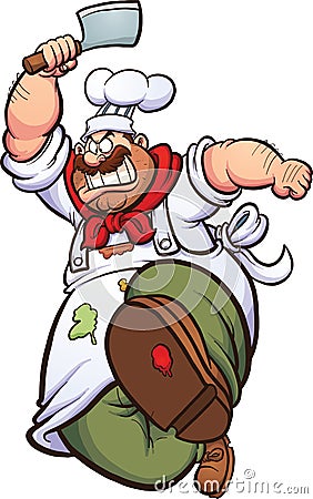 Angry chef Vector Illustration