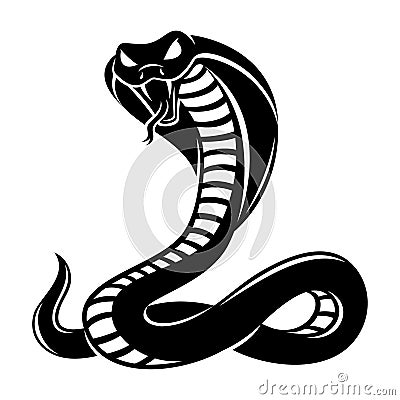 Angry cobra icon. Vector Illustration