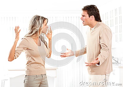 Angry couple Stock Photo