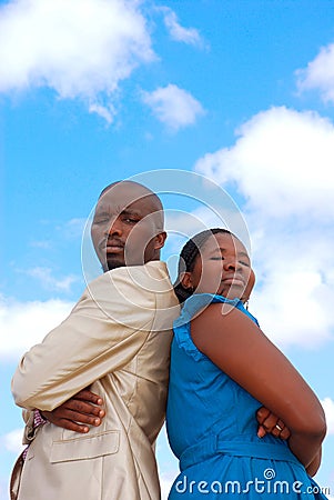 Angry couple Stock Photo