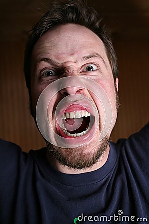 Angry, crazy man Stock Photo