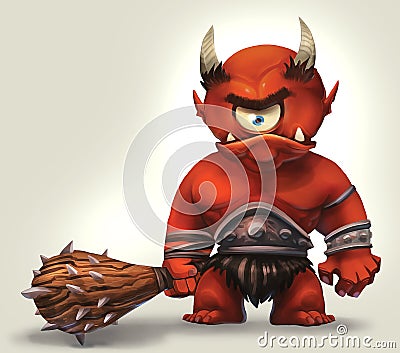 Angry Cyclops Stock Photo