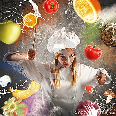 Angry and demanding chef Stock Photo