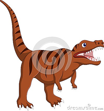 Angry dinosaurus cartoon Vector Illustration