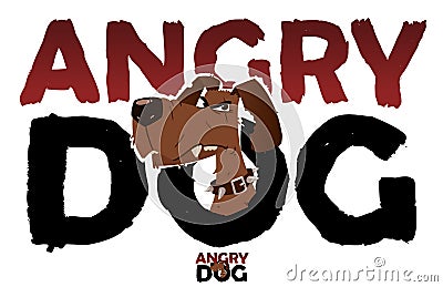 Angry dog sign Stock Photo