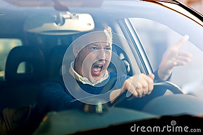 Angry driver Stock Photo