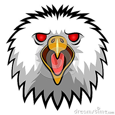 Angry Eagle Head Mascot Vector Illustration