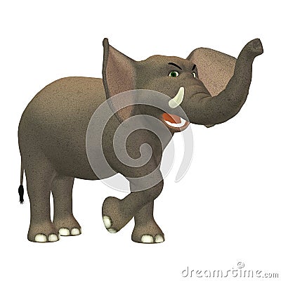 Angry Elephant Stock Photo
