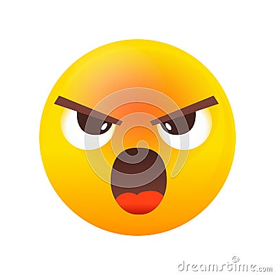 Angry Emoji. Emoticon for internet or social media vector Vector Illustration